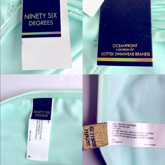 NEW 96 Degrees Bikini Swim Bottom Small Green Women’s - Picture 5 of 15